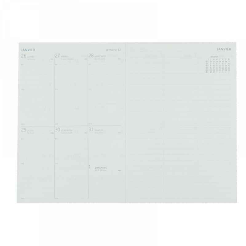 OBERTHUR Agenda Semainier A5 Venezia Fleurs