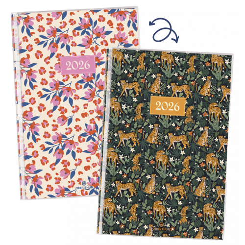 OBERTHUR Agenda Semainier 25 Fsc Capri Leopard