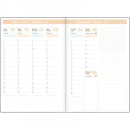 OBERTHUR Agenda Semainier 25 Fsc Capri Leopard
