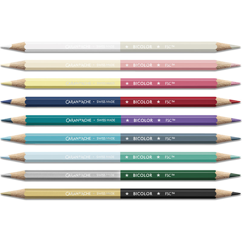 CARAN D'ACHE Set Crayons de Couleur aquarellables 10 pcs, Noël 2025 Alpine Frost