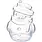 GRAINE CREATIVE Bonhomme de neige Plastique Cristal 8 x 9 x 4 cm