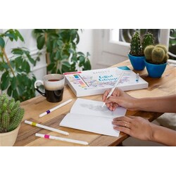 UNI-BALL Coffret Emott Art Therapie (16 Feutres + 1 Carnet Coloriage)