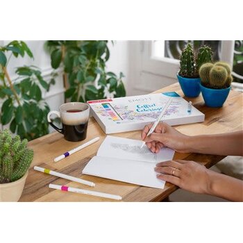 UNI-BALL Coffret Emott Art Therapie (16 Feutres + 1 Carnet Coloriage)