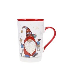 KIUB Mug Tisaniere Xl Conique Mat 435 Ml Kooks Noël Lutin