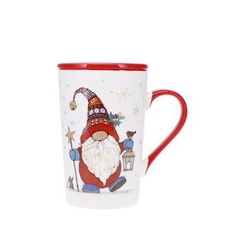 KIUB Mug Tisaniere Xl Conique Mat 435 Ml Kooks Noël Lutin