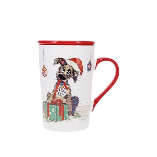 KIUB Mug Tisaniere Xl Conique Mat 435 Ml Kooks Noël Chien