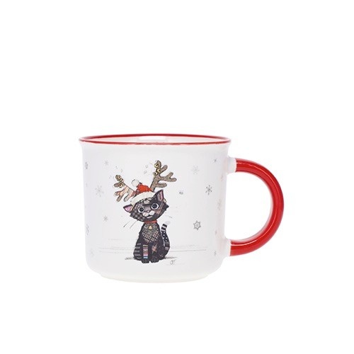 KIUB Mug Timbale Expresso 125 Ml Kooks Noël Chat Noir