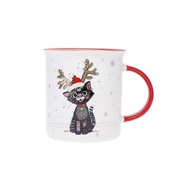 KIUB Mug Timbale Droit M 320 Ml Kooks Noël Chat Noir