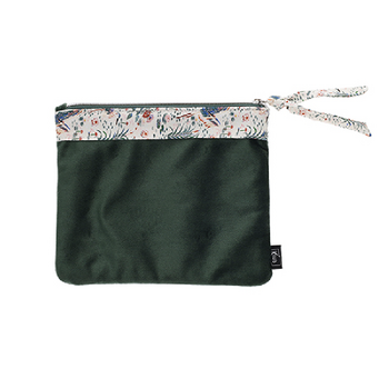 KIUB Pochette Plate En Tissu M Fleurs De Fuji 19,5x25cm