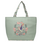 KIUB Lunch Bag Trapeze Isotherme Coton Fleurs De Fuji 21x32x12cm