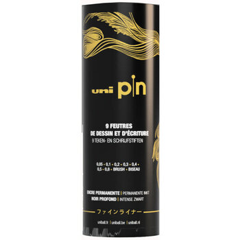 UNI-BALL Tube Metal De 9 Feutres Uni Pin 2025