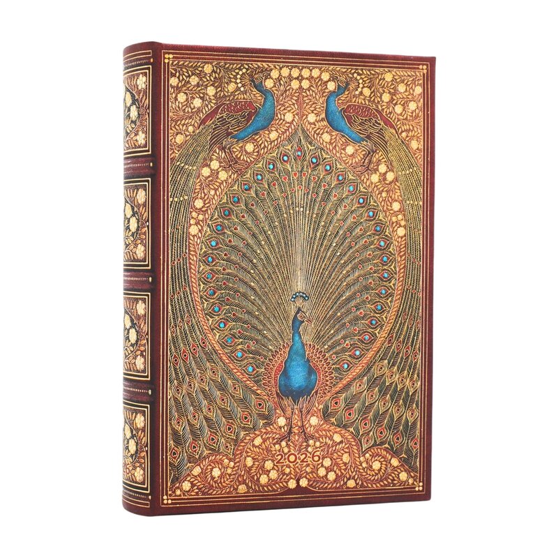 PAPERBLANKS Agenda 1 jour/page - 2026 12-Mois Hafiz’s Peacocks Mini