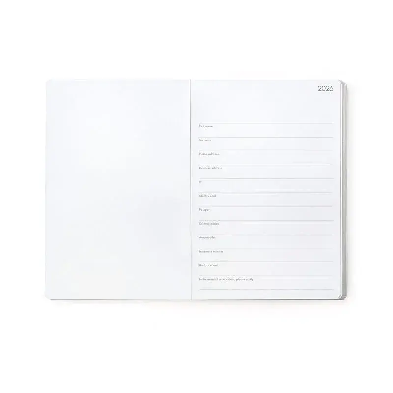 LEGAMI Agenda 12 Mois - 2026 - Medium Photo Weekly Diary - Moth