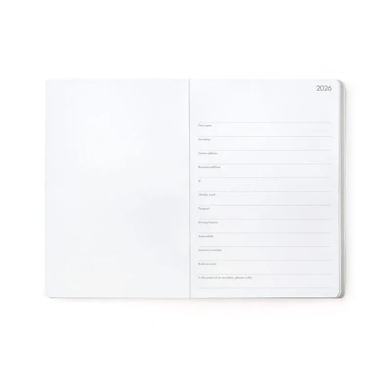 LEGAMI Agenda 12 Mois - 2026 - Medium Photo Weekly Diary - Moth