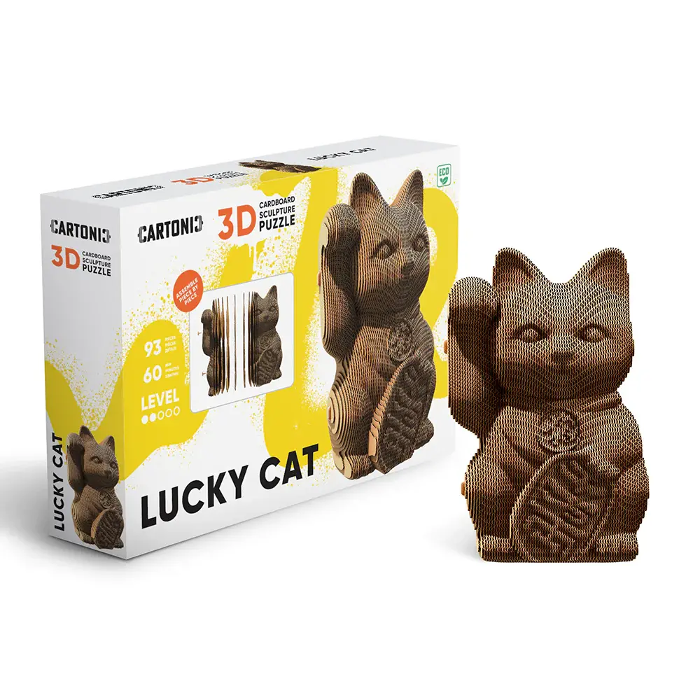 Cartonic Sculpture-Puzzle 3D - Lucky cat