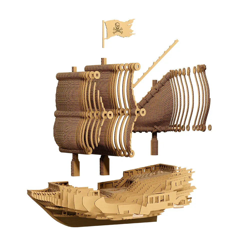 Cartonic Sculpture-Puzzle 3D - Bateau Pirate