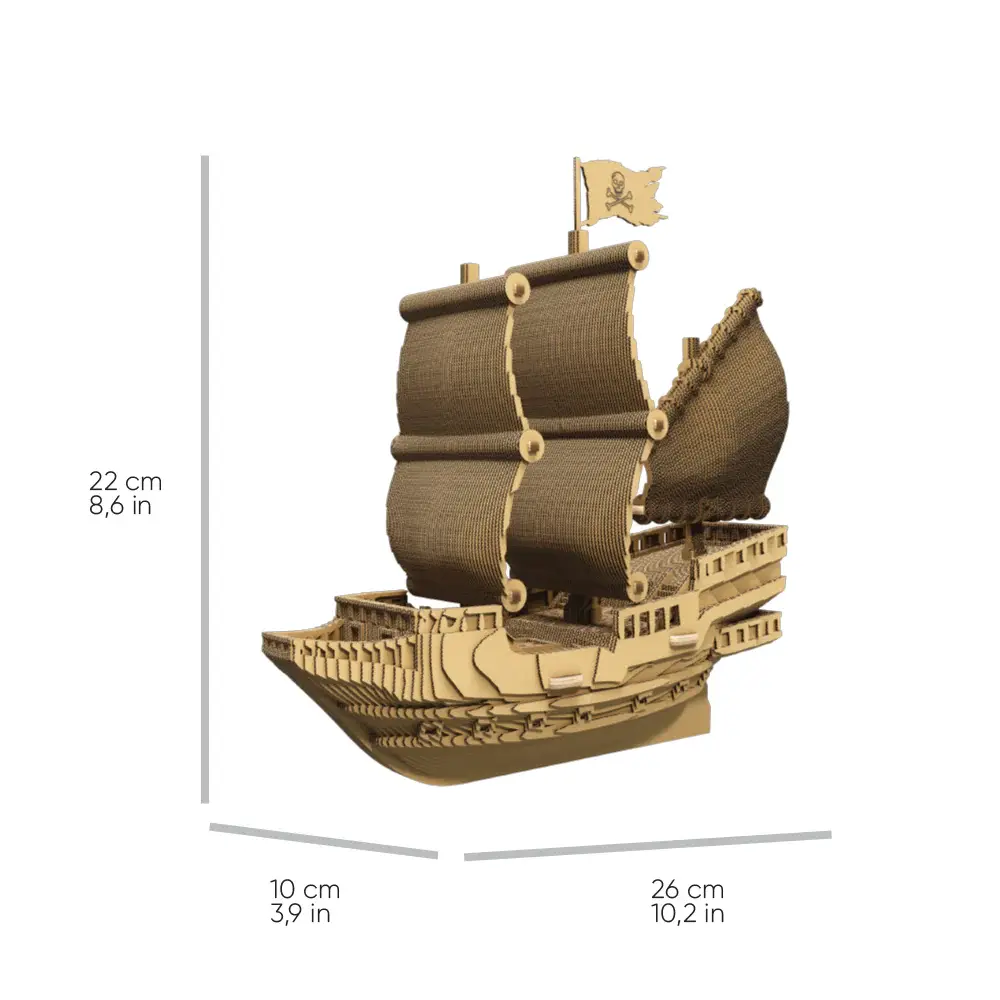 Cartonic Sculpture-Puzzle 3D - Bateau Pirate