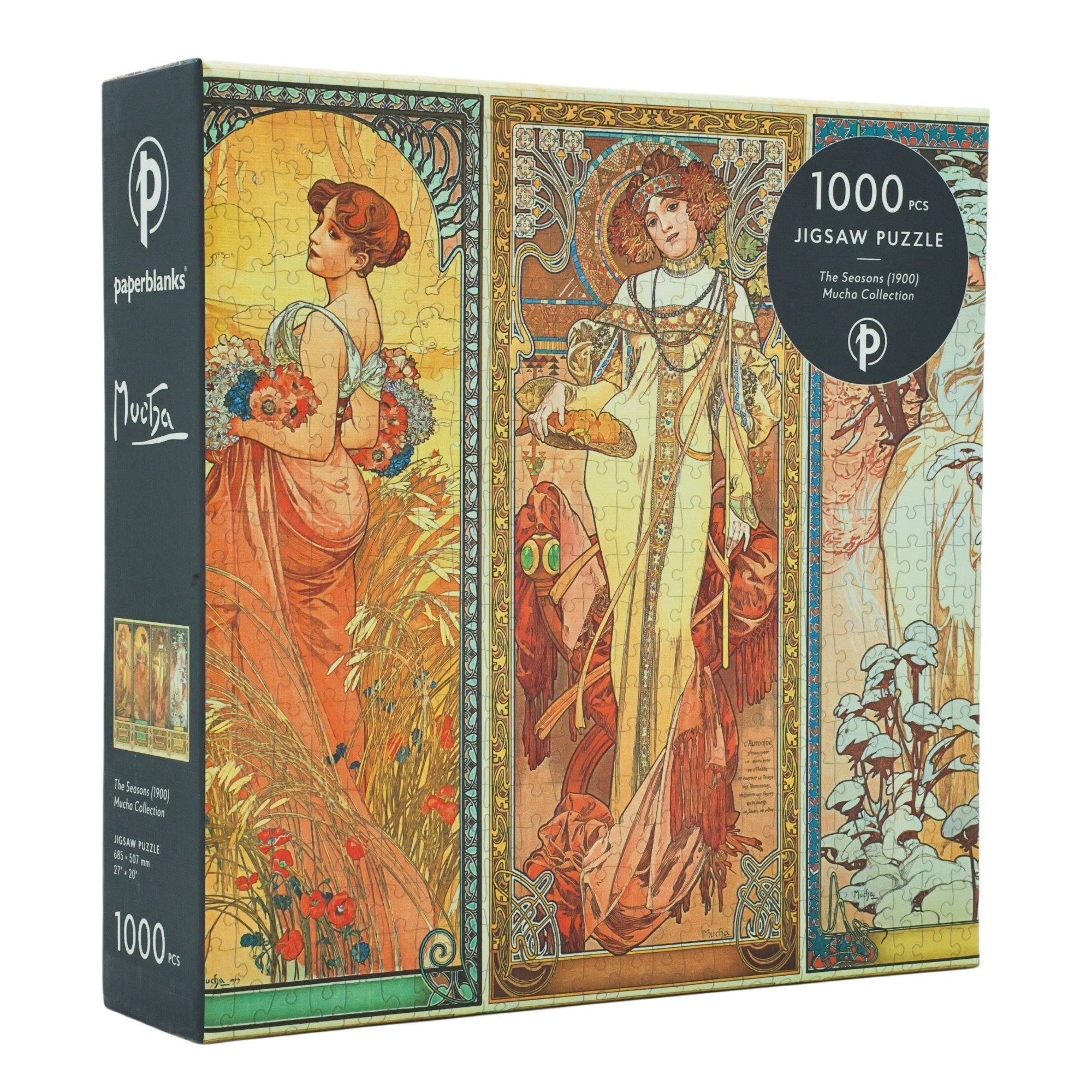 PAPERBLANKS Puzzle 1 000 pièces Les Saisons (1900) Mucha