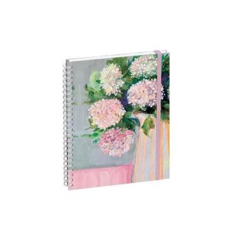 EXACOMPTA Agenda de bureau Lady 20S spiralé Sophie Adde Fleurs 15 x 21 cm Semainier Janvier à Décembre 2026