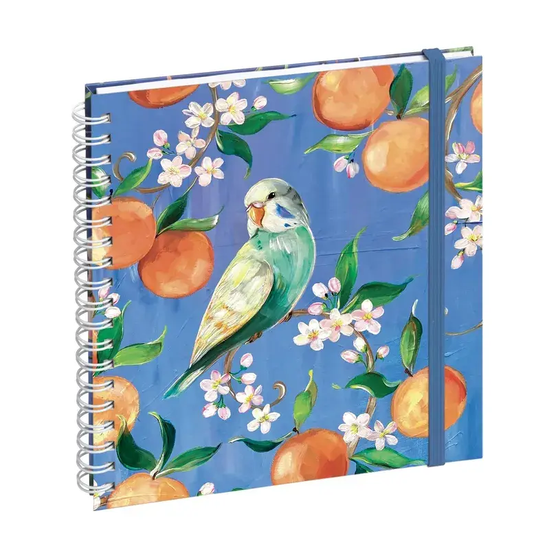 EXACOMPTA Agenda de bureau Lady 18S spiralé Sophie Adde Oranges 15 x 17 cm Semainier Janvier à Décembre 2026