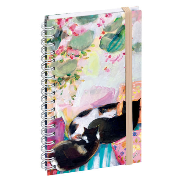 EXACOMPTA Agenda de poche Lady 16S spiralé Sophie Adde Chats 9 x 16 cm Semainier janvier à décembre 2025