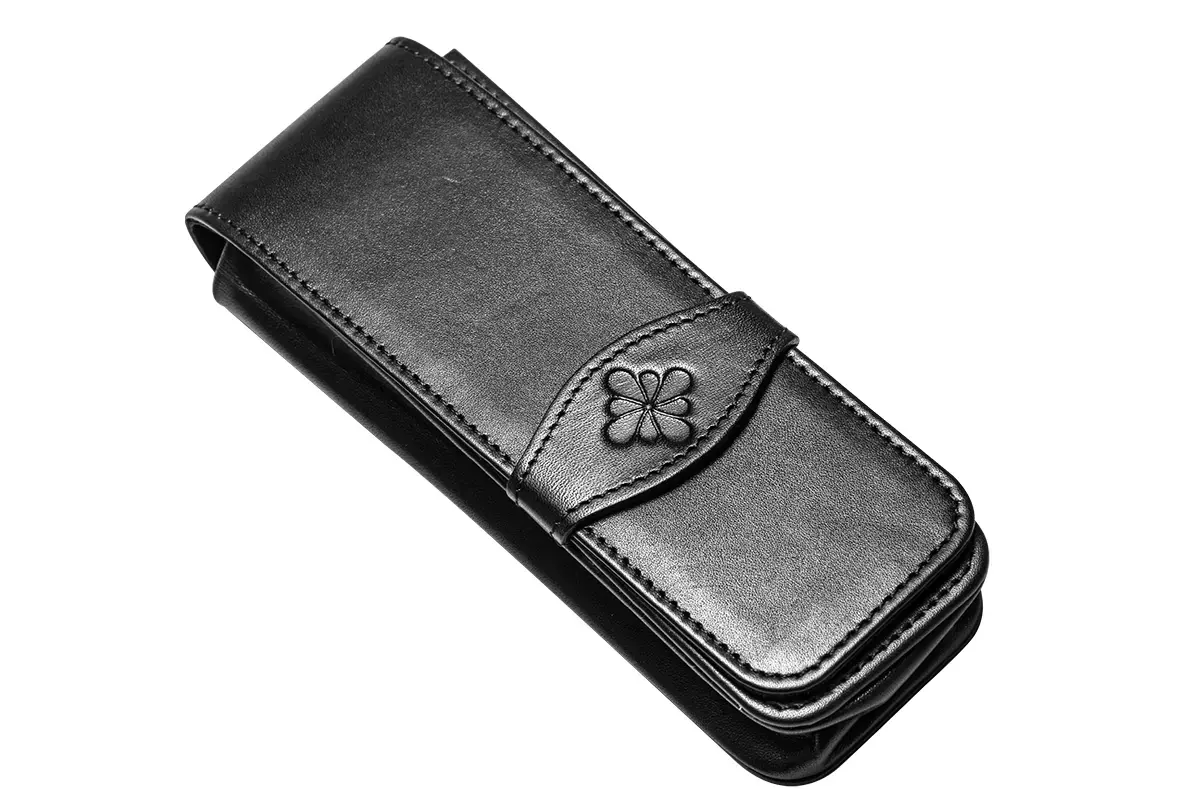 DIPLOMAT Etui cuir 3 stylos noir "Diplomat flower"