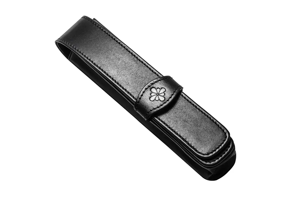 DIPLOMAT Etui cuir 1 stylo noir "Diplomat flower"