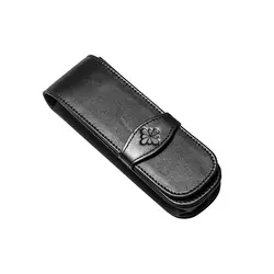 DIPLOMAT Etui cuir 2 stylos noir "Diplomat flower"