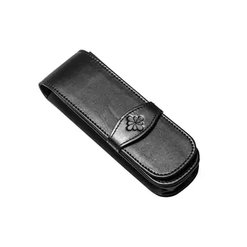 DIPLOMAT Etui cuir 2 stylos noir "Diplomat flower"