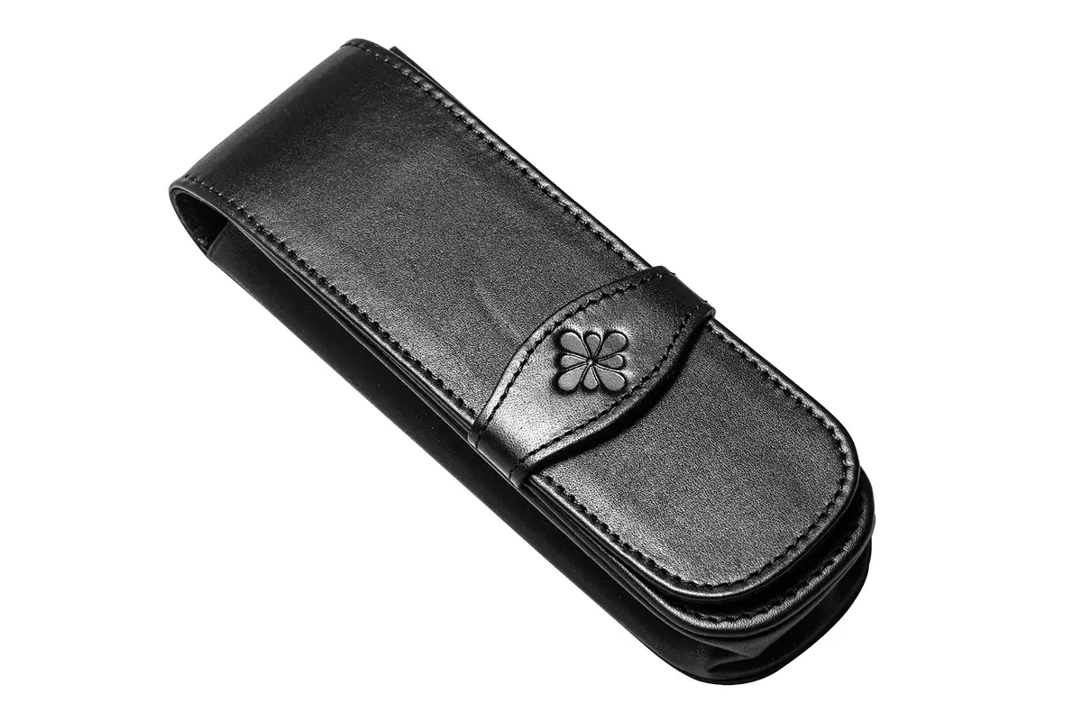 DIPLOMAT Etui cuir 2 stylos noir "Diplomat flower"
