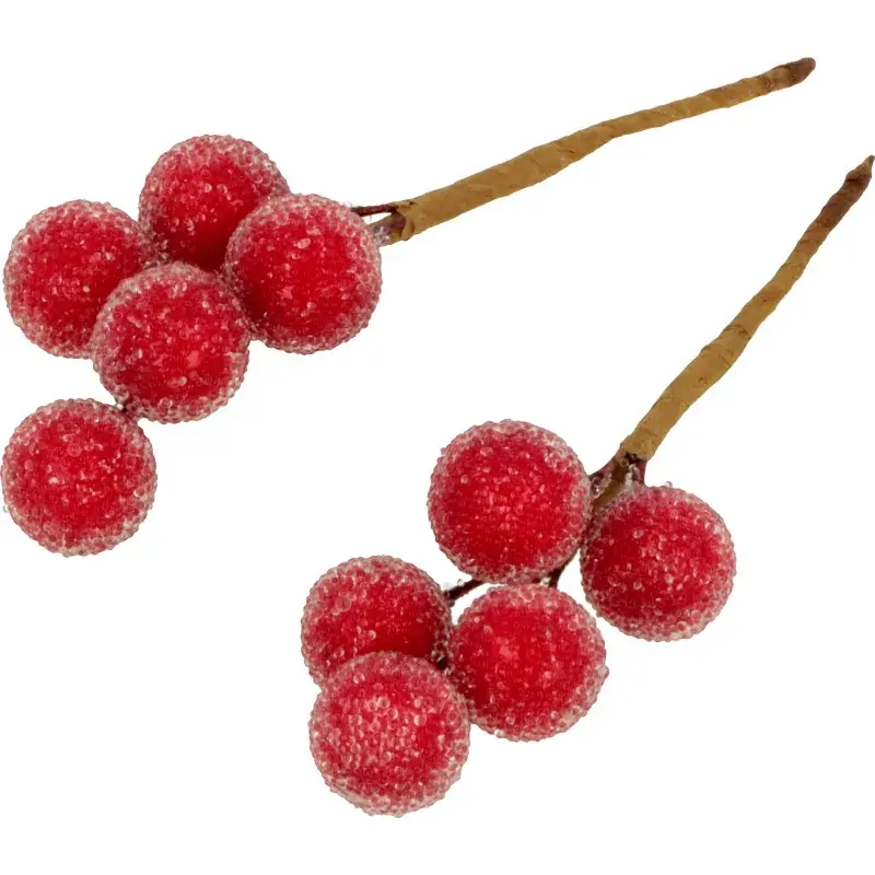 ARTEMIO 2 Mini Branches De Baie Givre 7cm