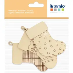 ARTEMIO 3 Sil. Bois Chaussettes Woofy Christmas § 11cm