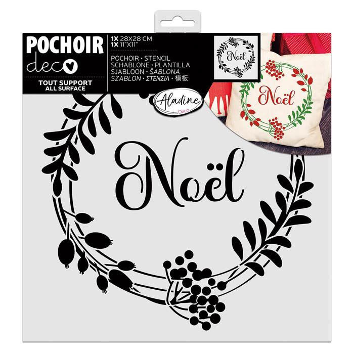 ALADINE Pochoir Deco Couronne Noel 30X30 Cm