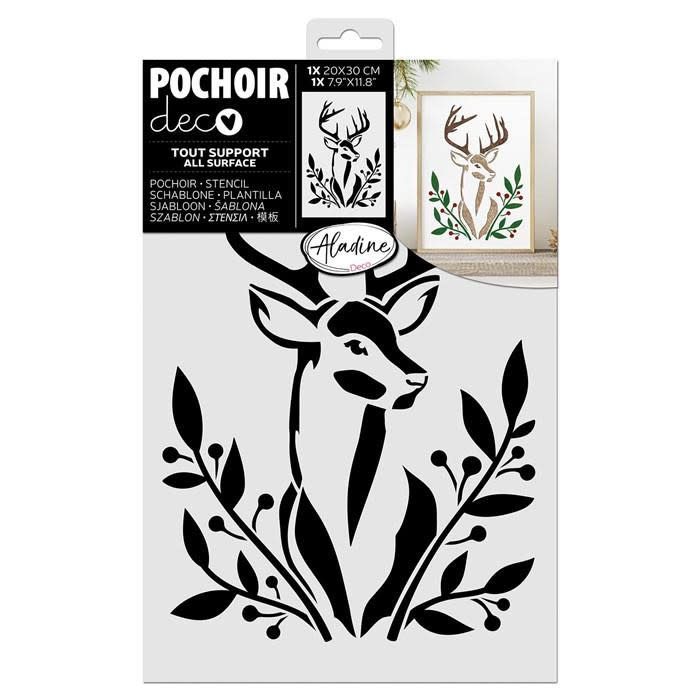 ALADINE Pochoir Deco Cerf 20X30 Cm