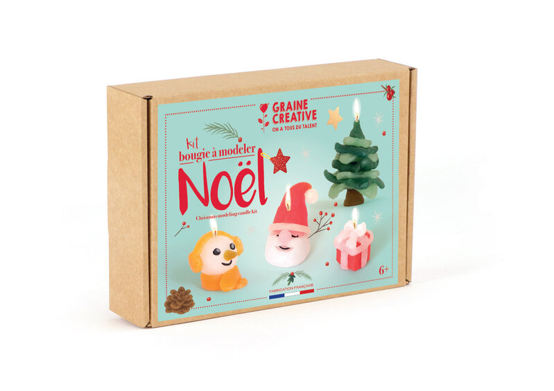 GRAINE CREATIVE Kit Bougie A Modeler Noel