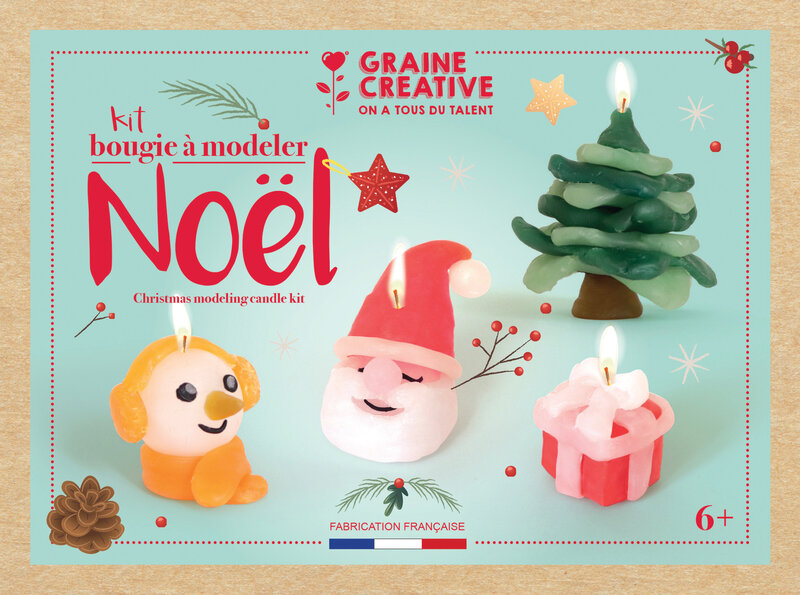 GRAINE CREATIVE Kit Bougie A Modeler Noel