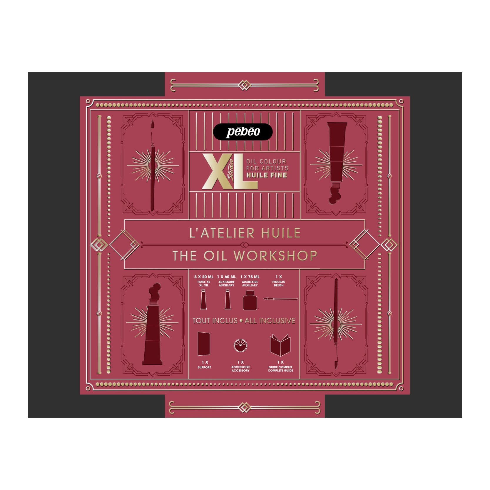 PEBEO Studio Xl Huile Coffret Essentiel - Techniques De Base 8 x 20ml