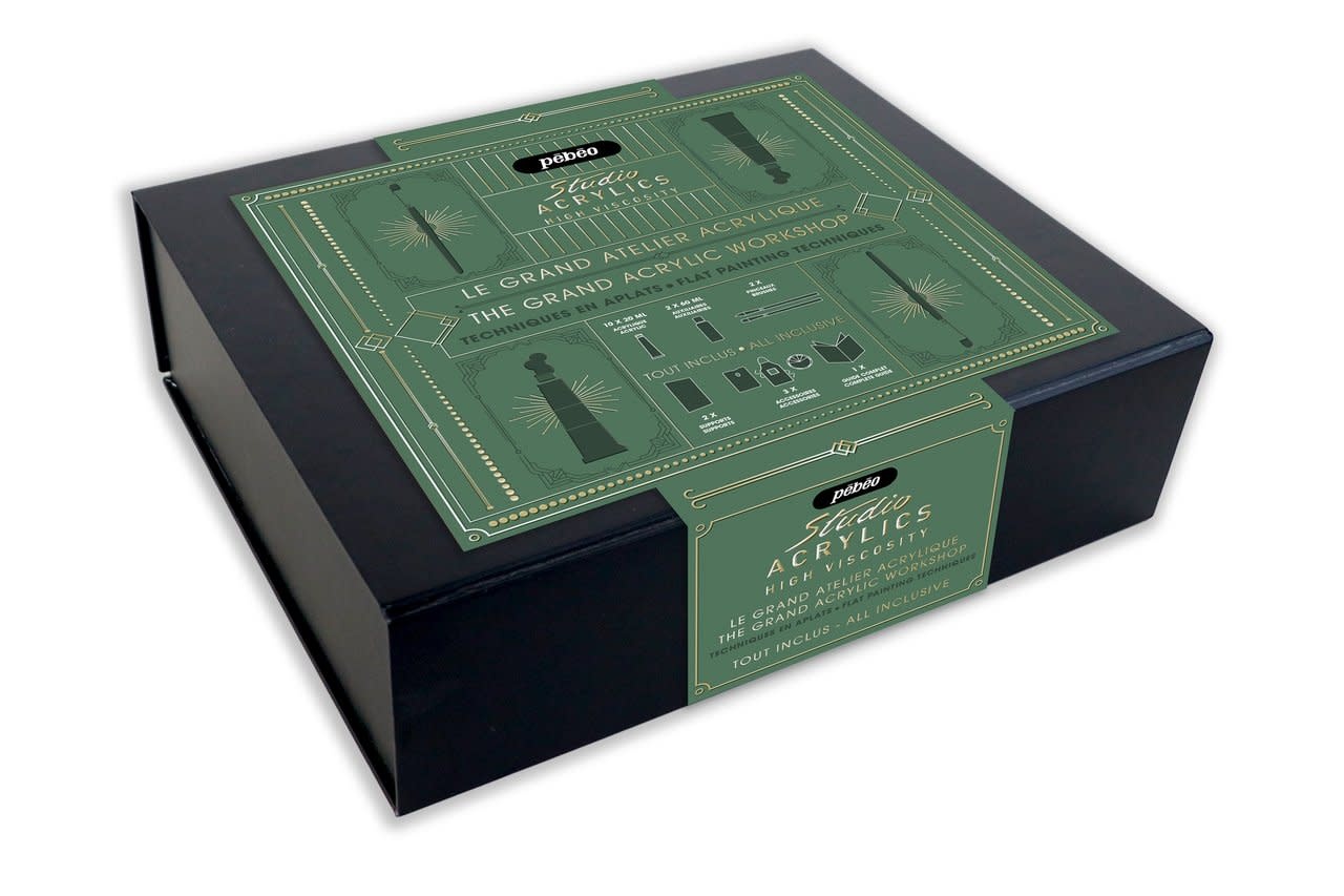 PEBEO Studio Acrylics Coffret Complet - Techniques De Base 10 x 20ml