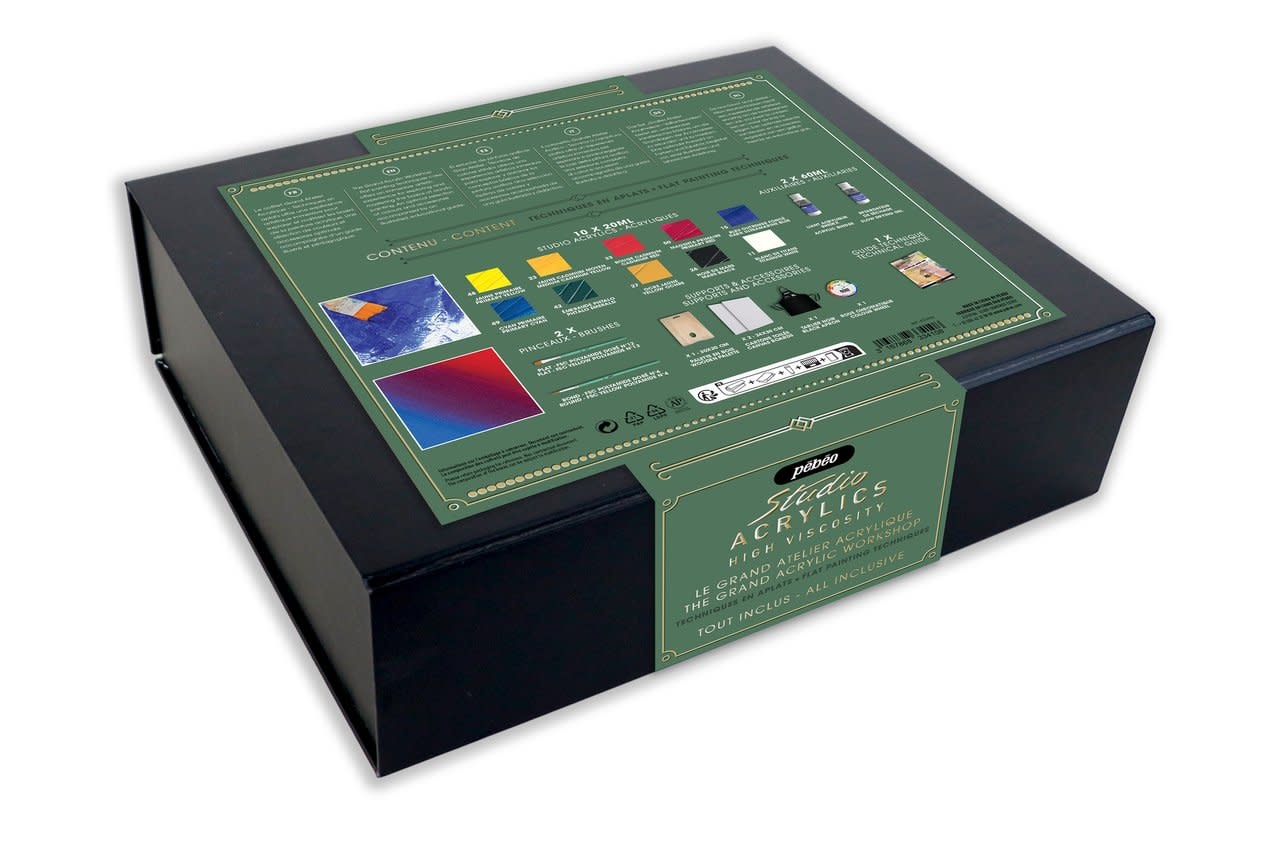 PEBEO Studio Acrylics Coffret Complet - Techniques De Base 10 x 20ml