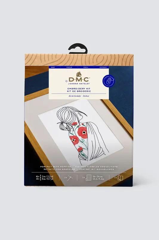 DMC Kit Broderie Joanna H. Portrait Et Coquelicots