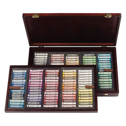 REMBRANDT Set pastels tendres coffret de bois Sélection Générale Master 150 pastels entiers