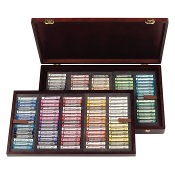 REMBRANDT Coffret Bois Set pastels tendres Sélection Générale Master 150 pastels entiers