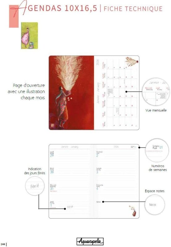 Agendas 10X16 horizontal G. Boissonnard - Souffler la chance