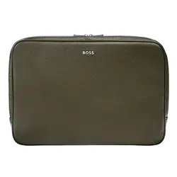 HUGO BOSS Porte-ordinateur Classic Grained Khaki
