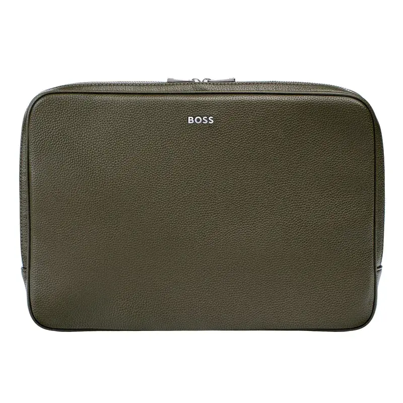HUGO BOSS Porte-ordinateur Classic Grained Khaki