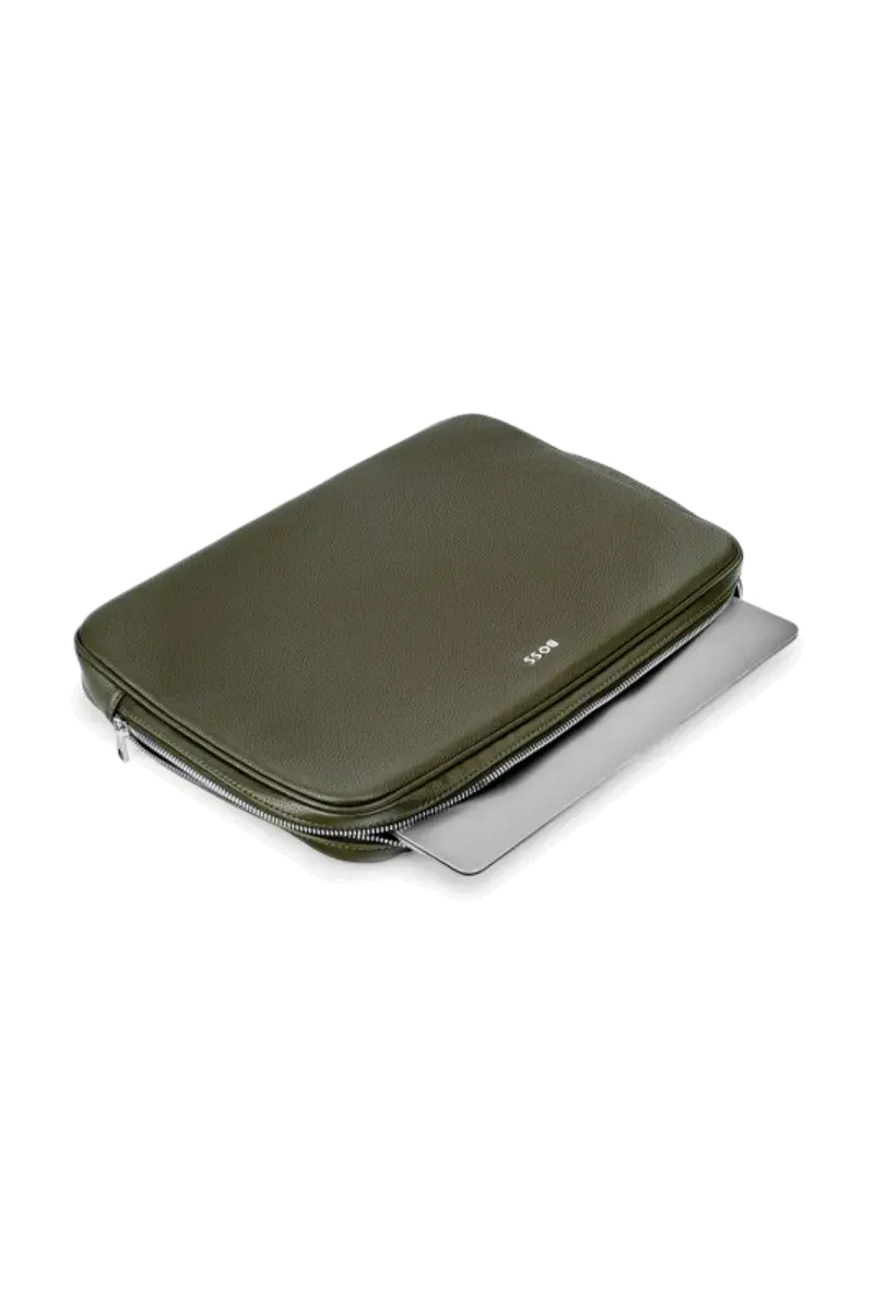 HUGO BOSS Porte-ordinateur Classic Grained Khaki
