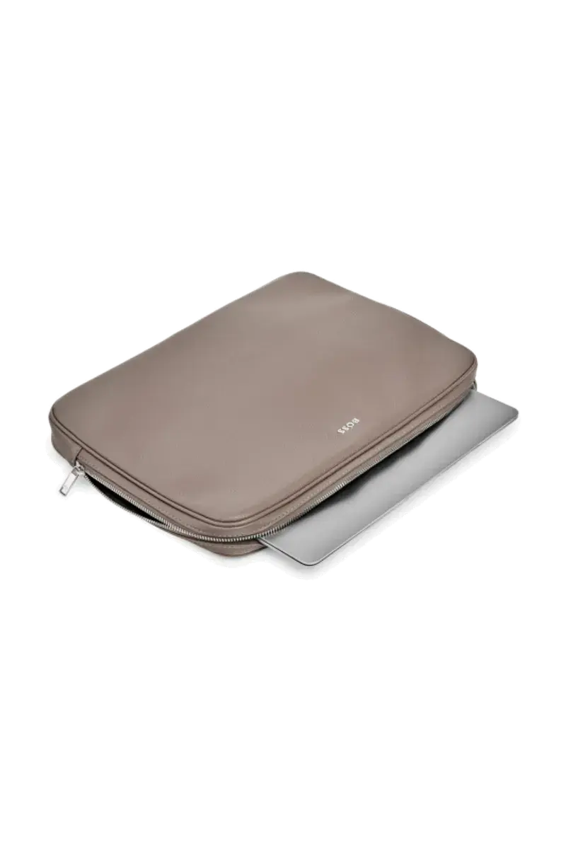 HUGO BOSS Porte-ordinateur Classic Grained Taupe