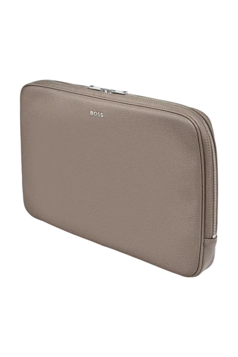 HUGO BOSS Porte-ordinateur Classic Grained Taupe