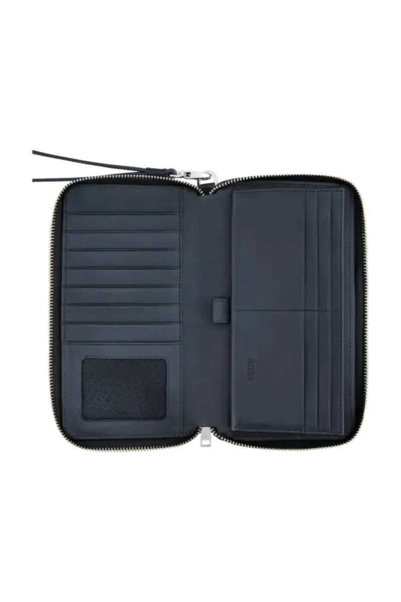 HUGO BOSS Portefeuille voyage Classic Grained Navy