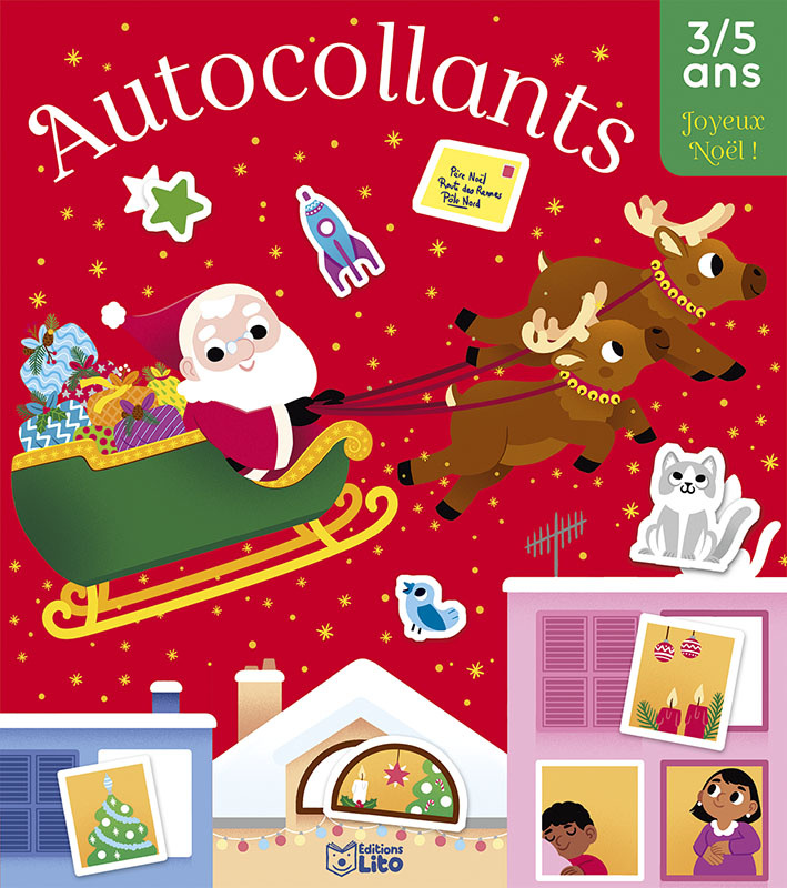 EDITIONS LITO Autocollants Brillants Joyeux Noël 3-5 Ans